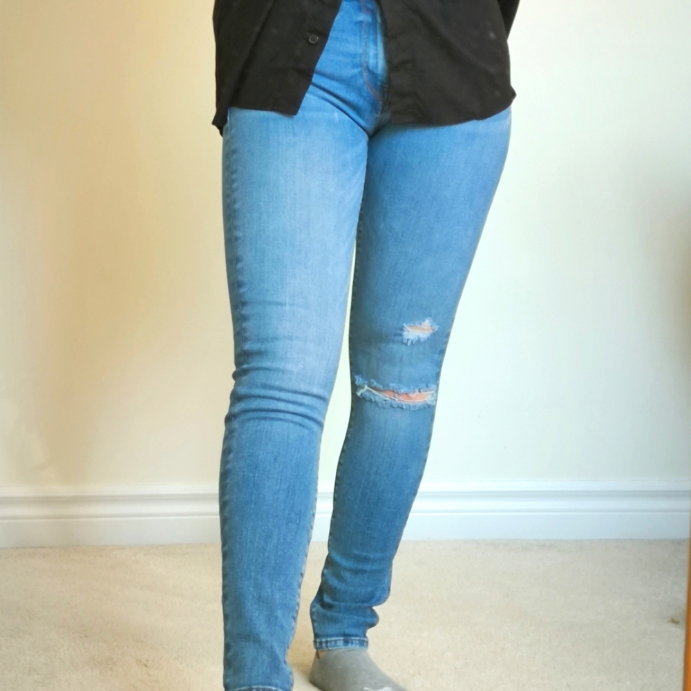 Hudson Skinny Ripped Jeans
